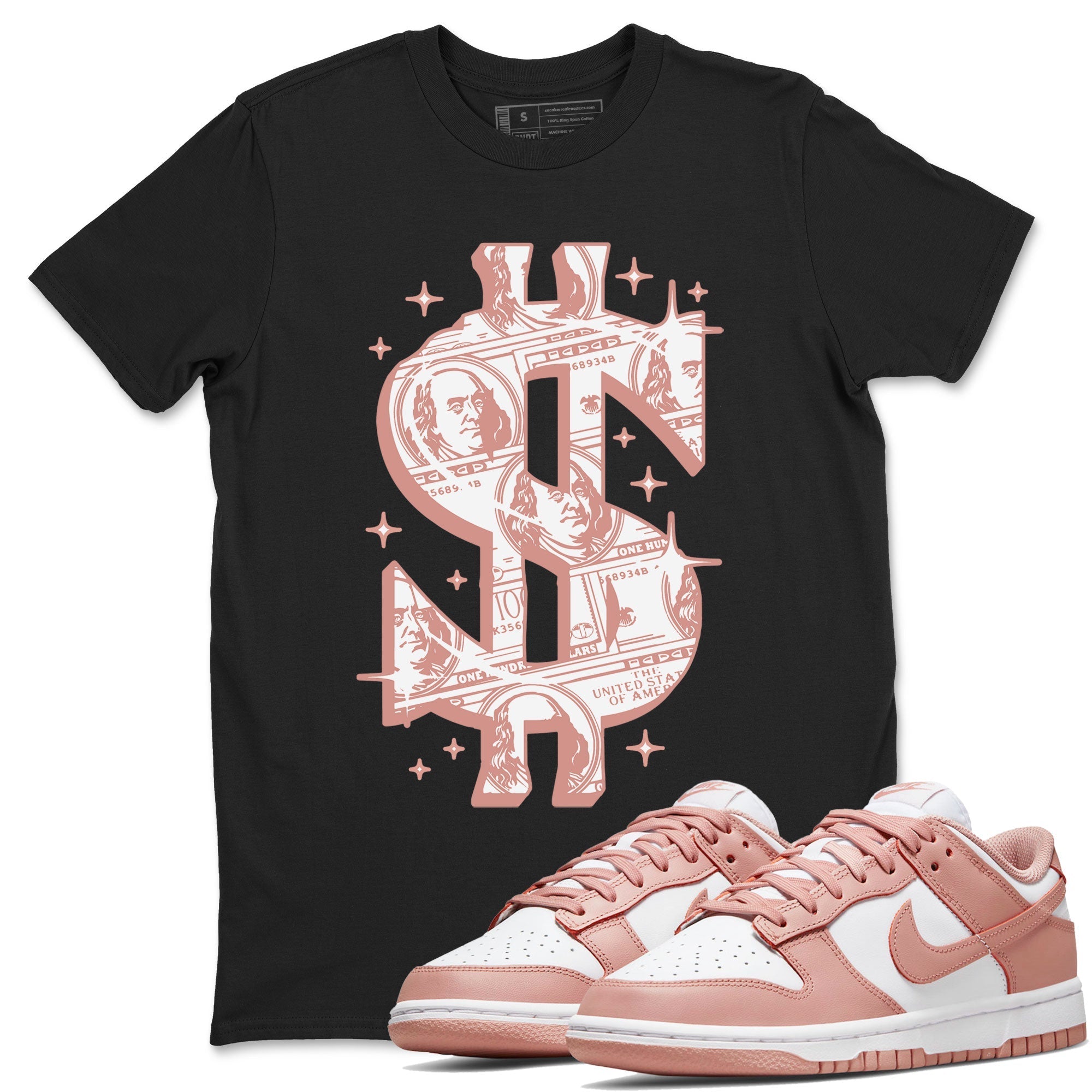 Money Dollar snkmatch Tee - Dunk Rose Whisper