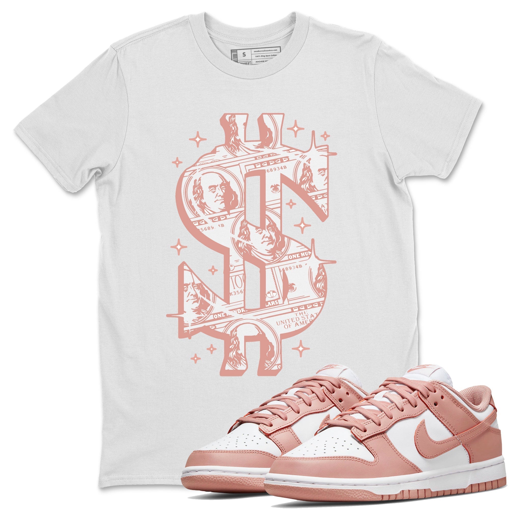 Money Dollar snkmatch Tee - Dunk Rose Whisper