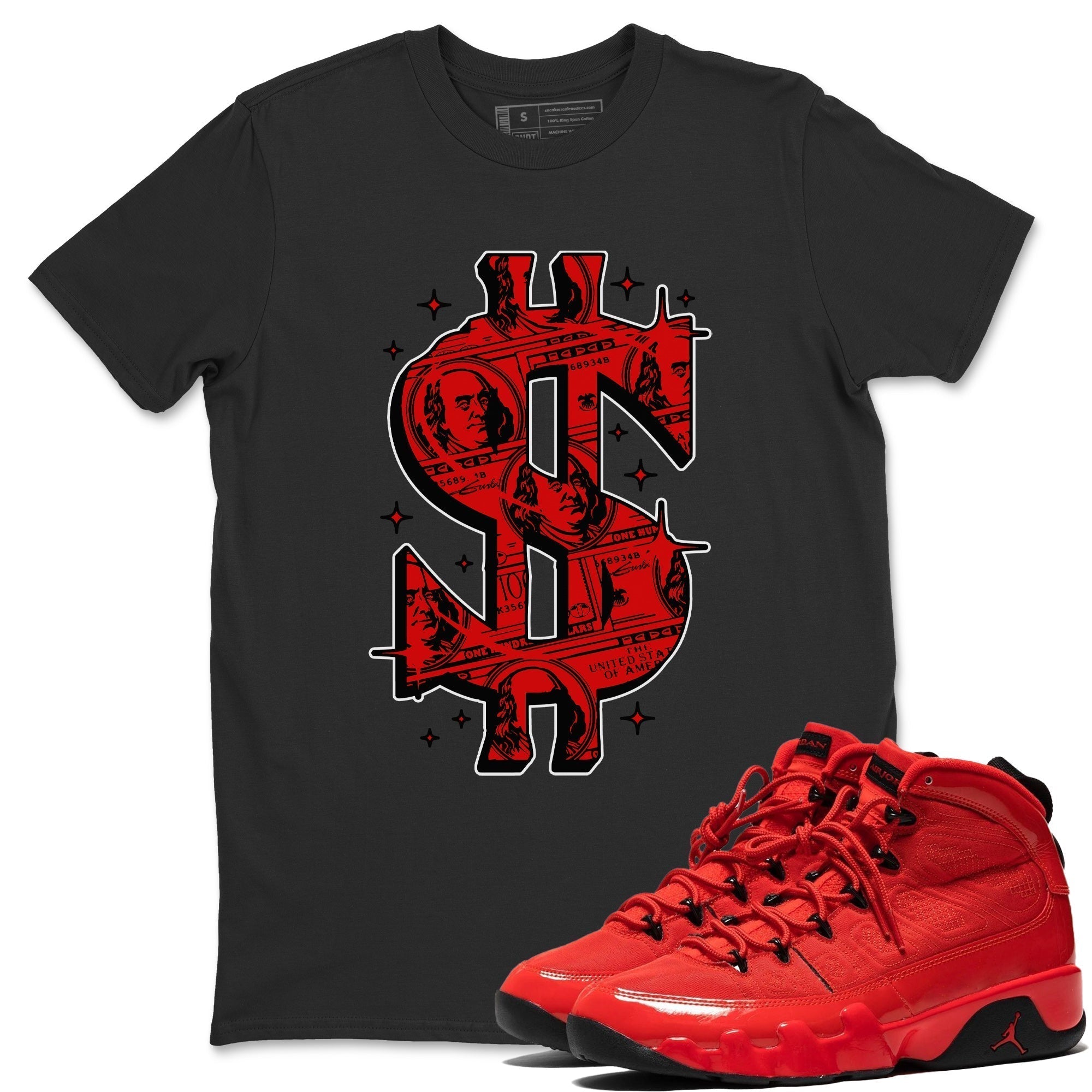 Money Dollar Unisex Tops - Air Jordan 9 Chile Red