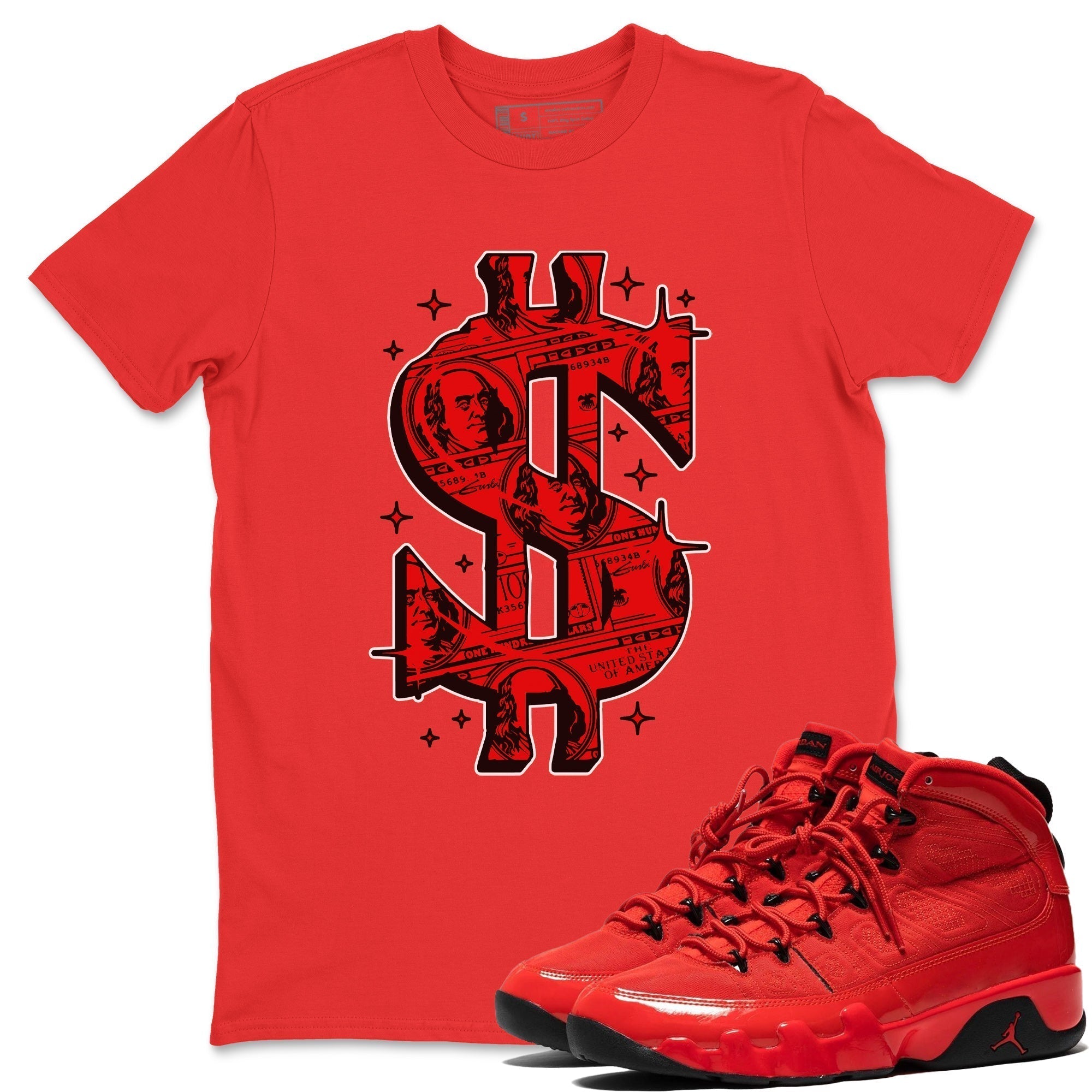 Money Dollar Unisex Tops - Air Jordan 9 Chile Red