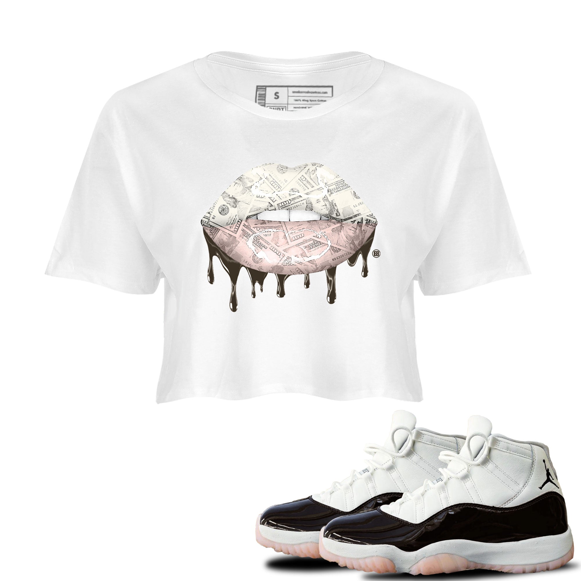 Money Lips snkmatch Women's Top - Air Jordan 11 Neapolitan