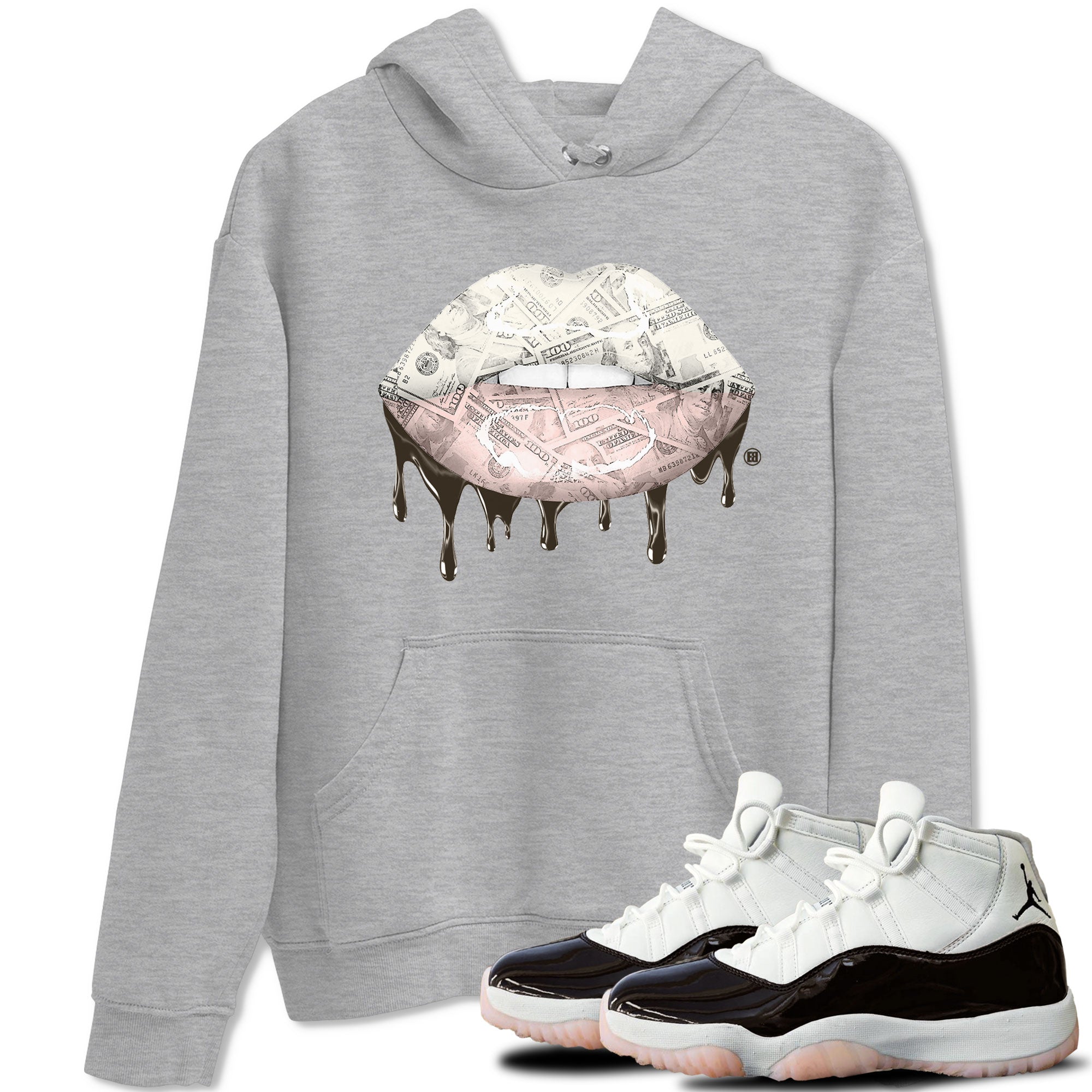 Money Lips snkmatch Tee - Air Jordan 11 Neapolitan