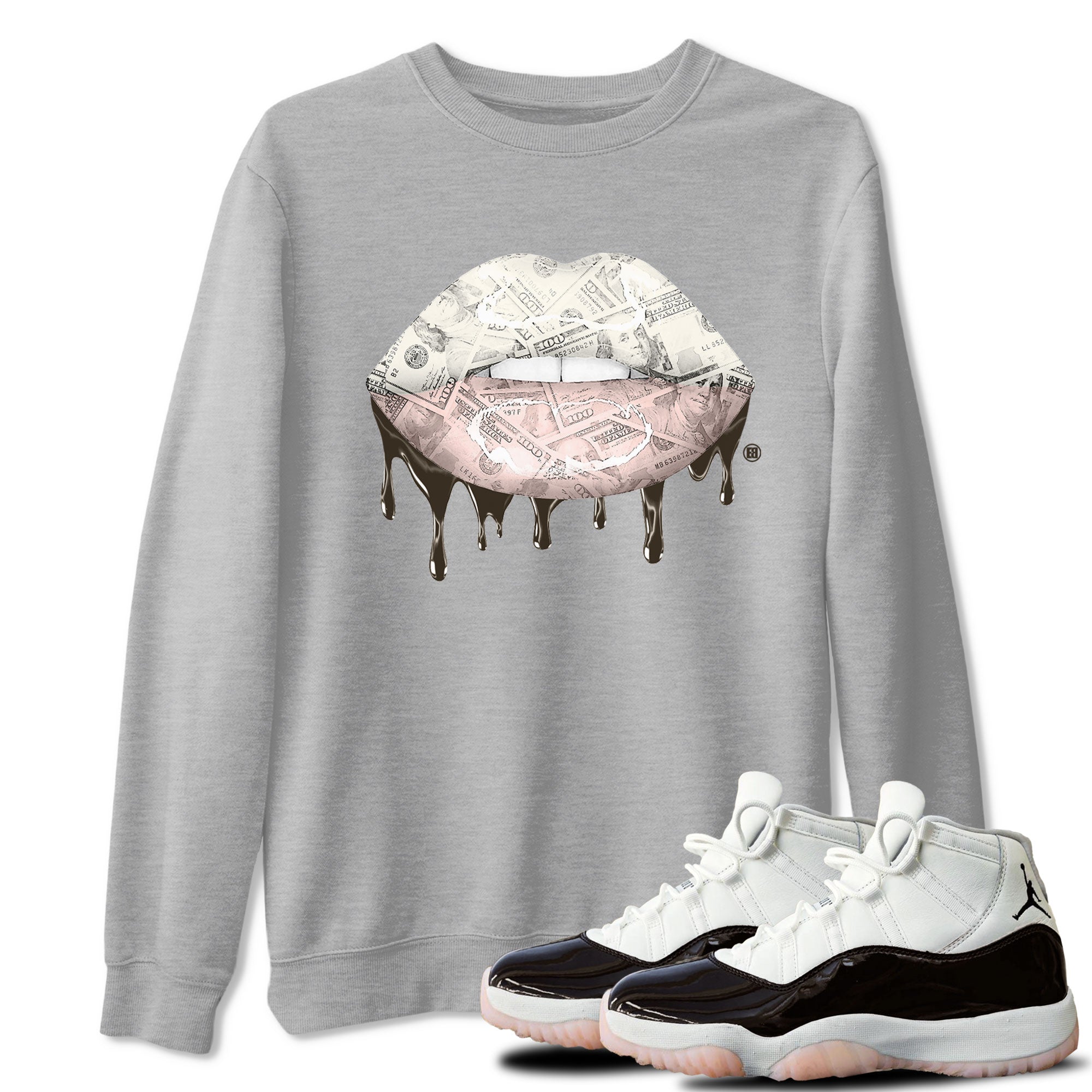 Money Lips snkmatch Tee - Air Jordan 11 Neapolitan