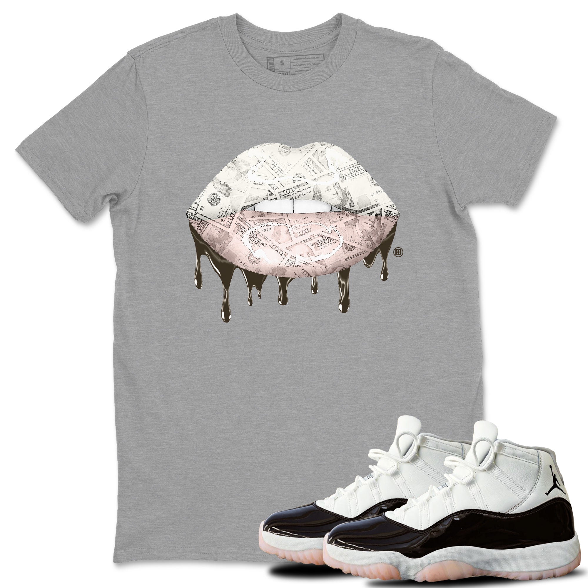 Money Lips snkmatch Tee - Air Jordan 11 Neapolitan
