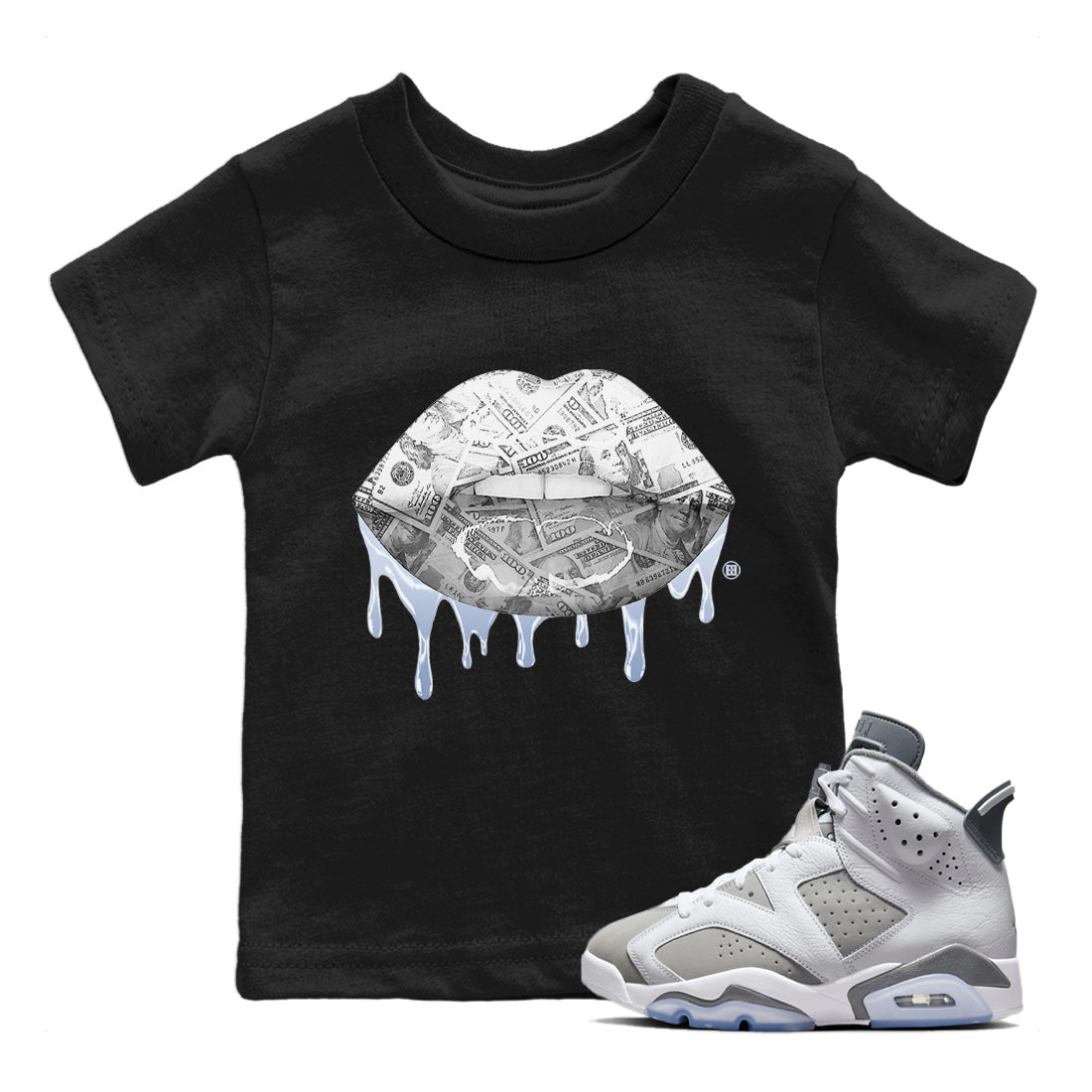 Money Lips Kids Tops - Air Jordan 6 Cool Grey