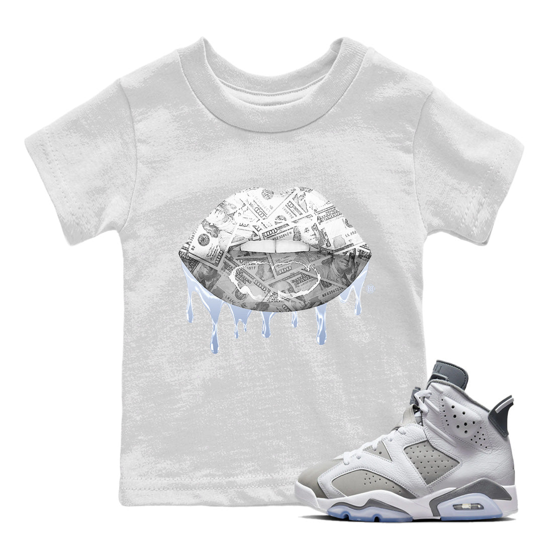 Money Lips Kids Tops - Air Jordan 6 Cool Grey