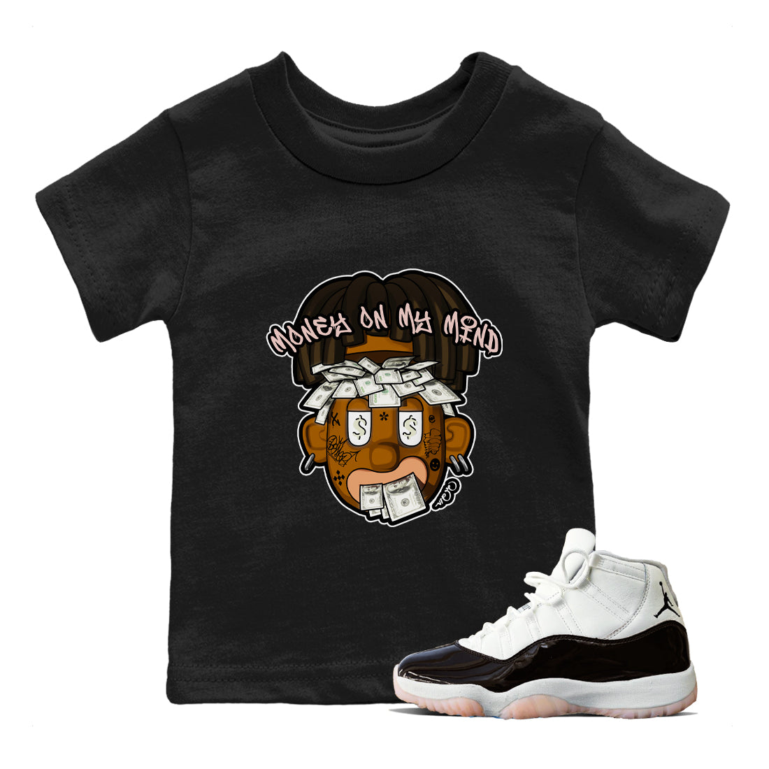 Money On My Mind snkmatch Tee Kids - Air Jordan 11 Neapolitan