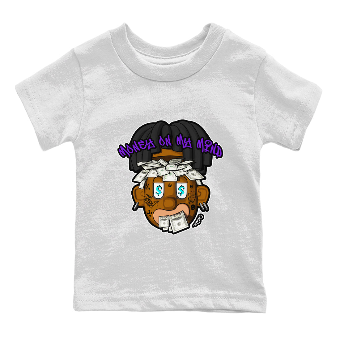 Money On My Mind snkmatch Tee Kids - Air Jordan 6 Aqua