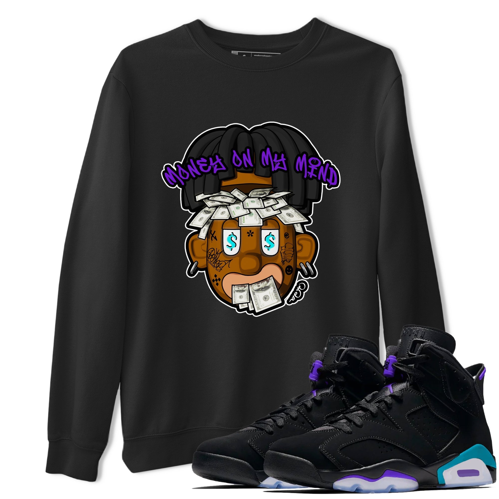 Money On My Mind snkmatch Tee - Air Jordan 6 Aqua