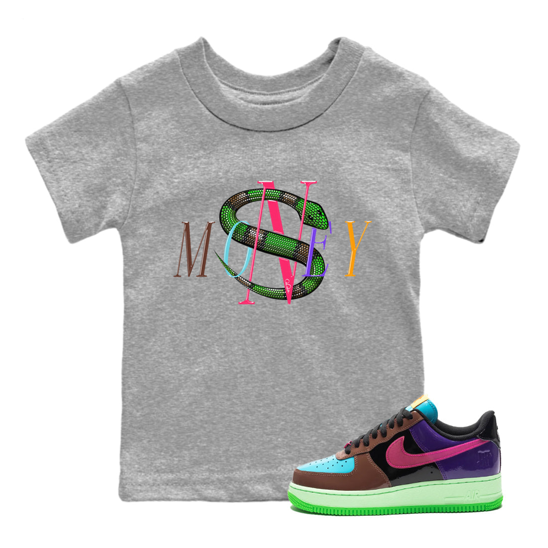 Money Snake Kids Tops - Air Force 1 Undefeated Fauna Brown