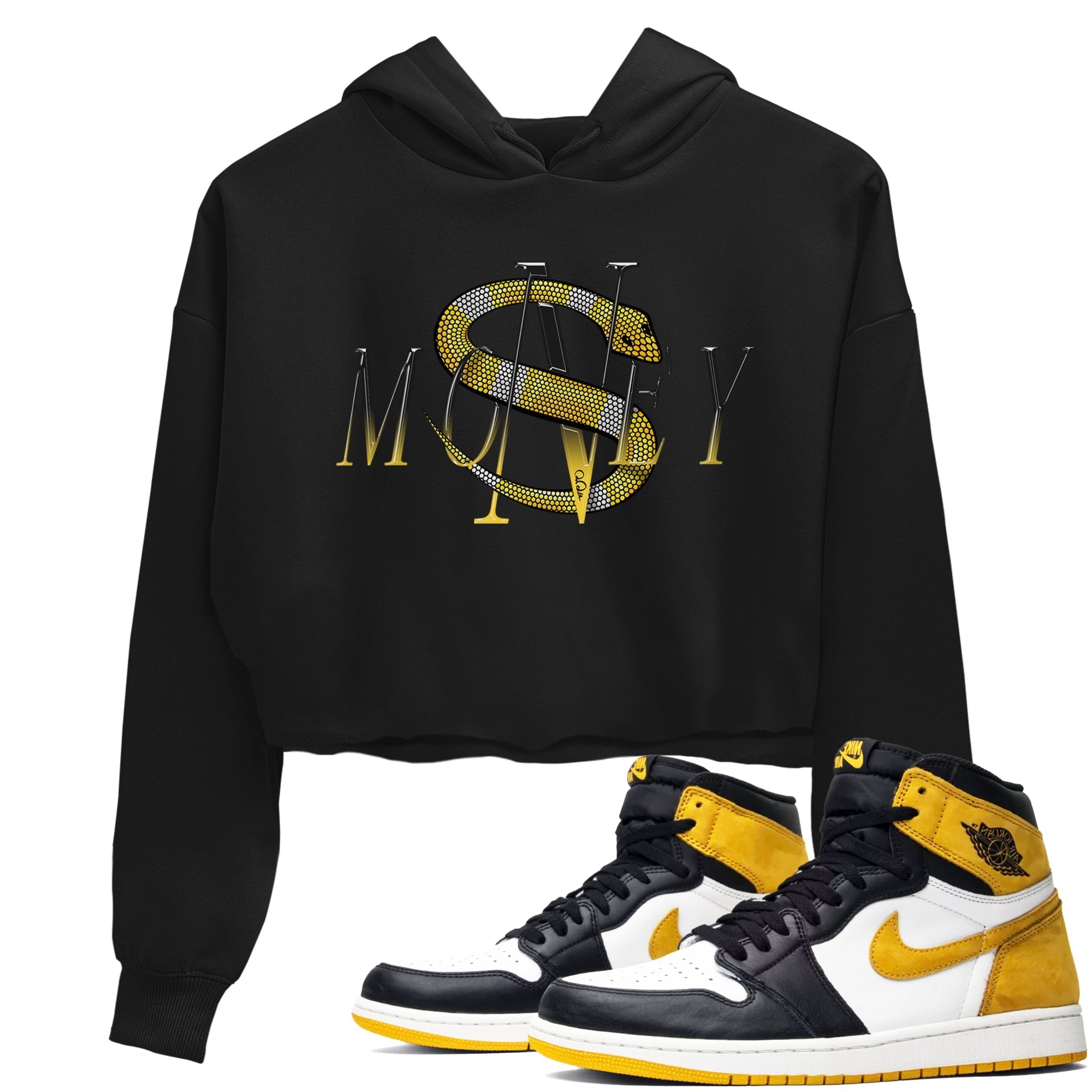 Money Snake snkmatch Women's Top - Air Jordan 1 Yellow Ochre