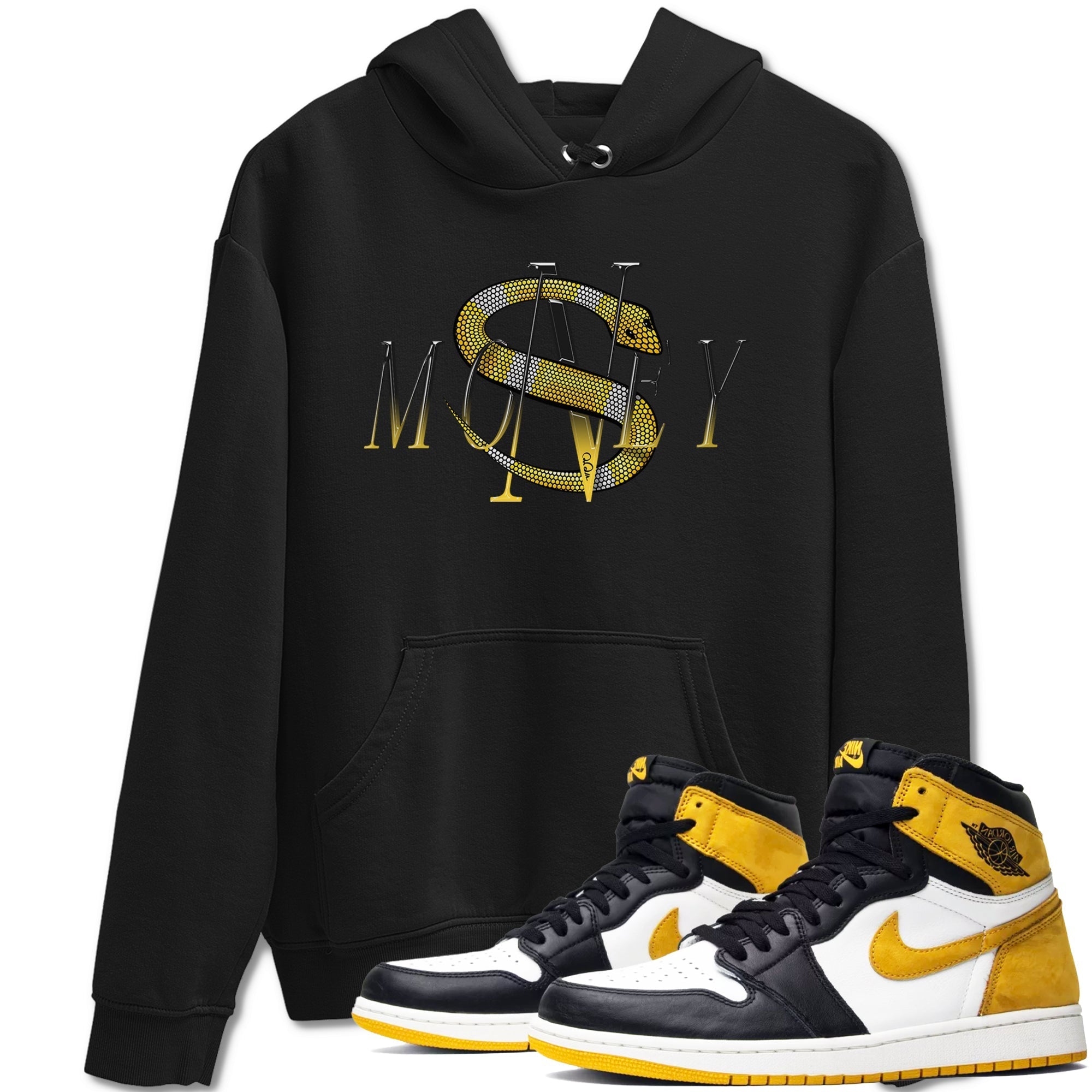 Money Snake snkmatch Tees - Air Jordan 1 Yellow Ochre