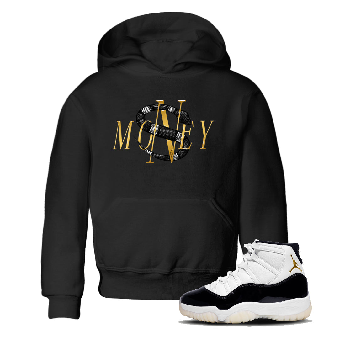 Money Snake snkmatch Tee Kids - Air Jordan 11 Gratitude