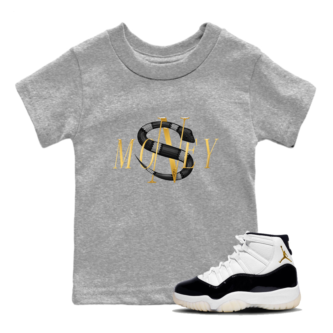 Money Snake snkmatch Tee Kids - Air Jordan 11 Gratitude