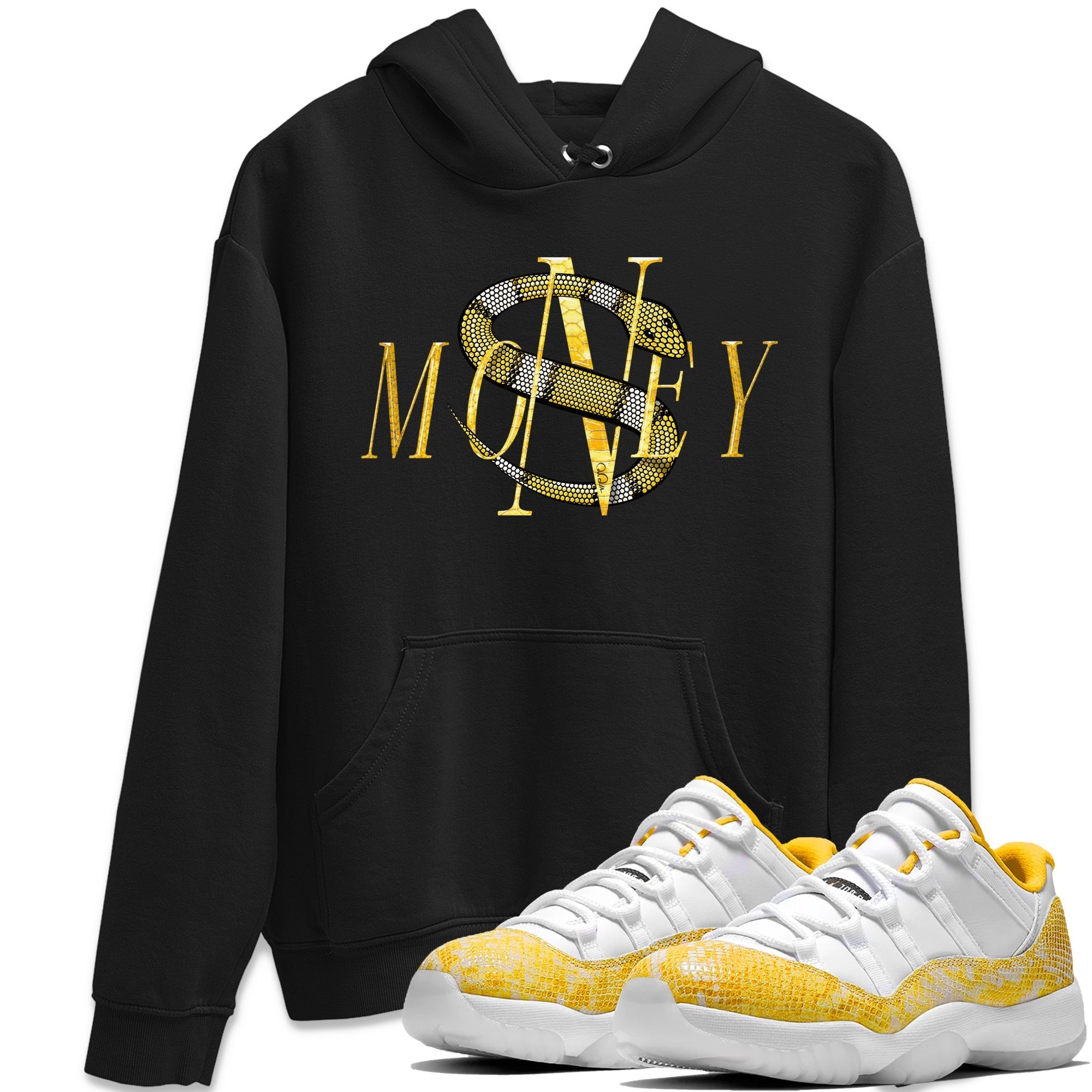 Money Snake Unisex Tops - Air Jordan 11 Yellow Python