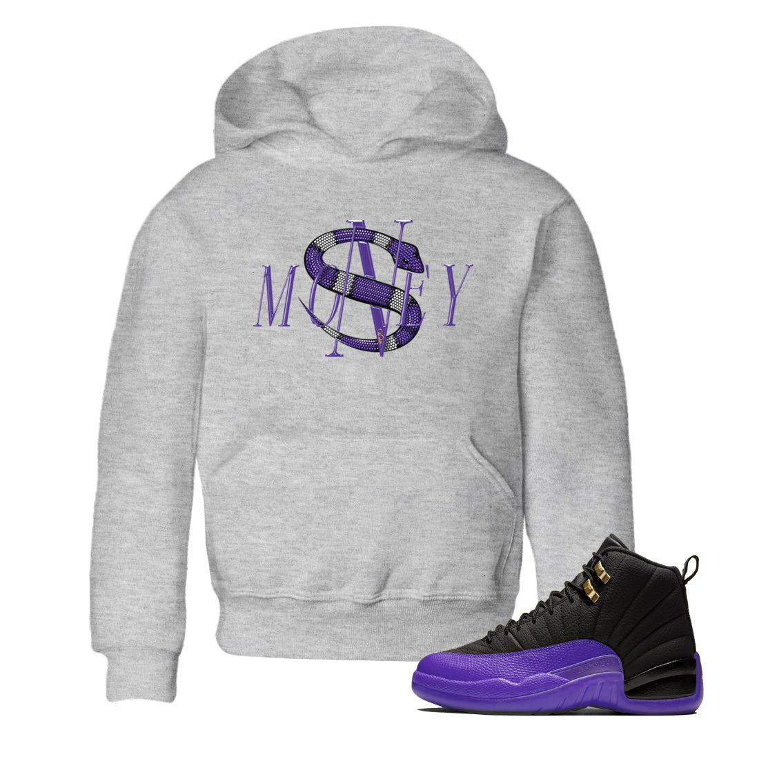 Money Snake Kids Tops - Air Jordan 12 Field Purple