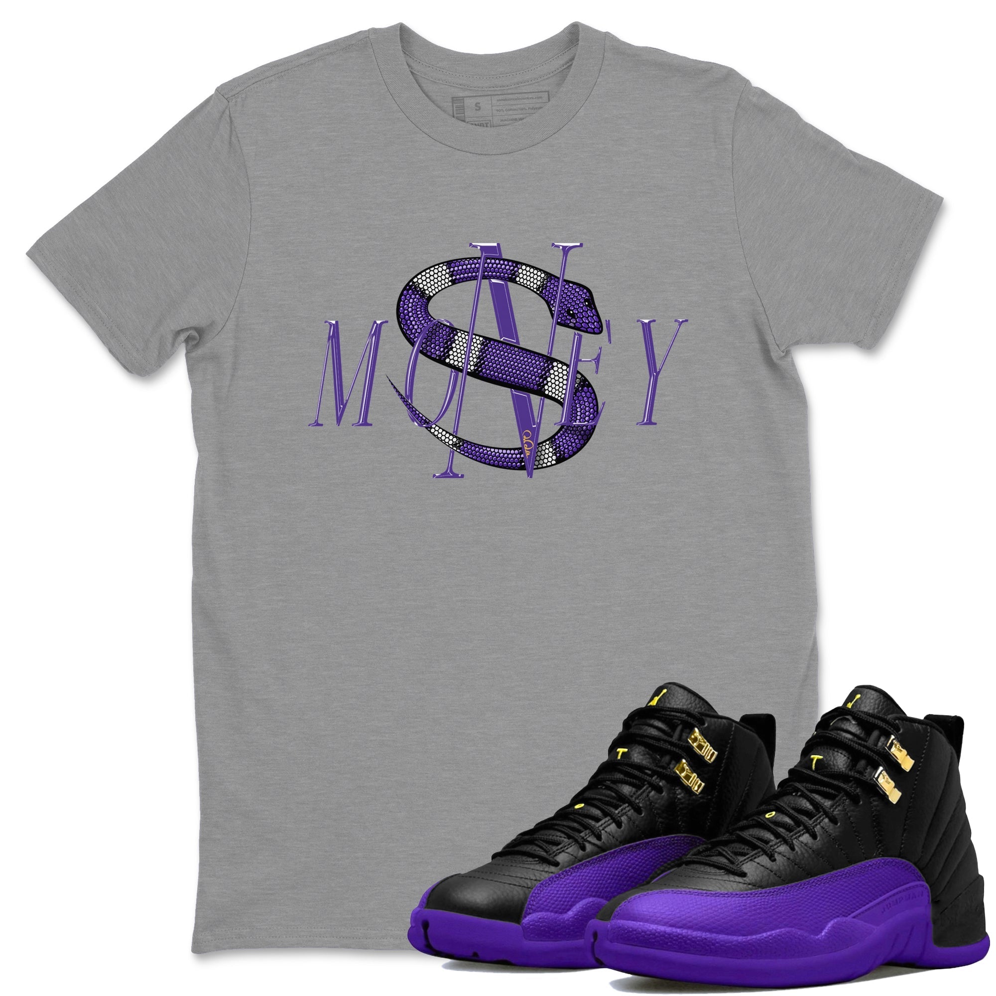 Money Snake Unisex Tops - Air Jordan 12 Field Purple