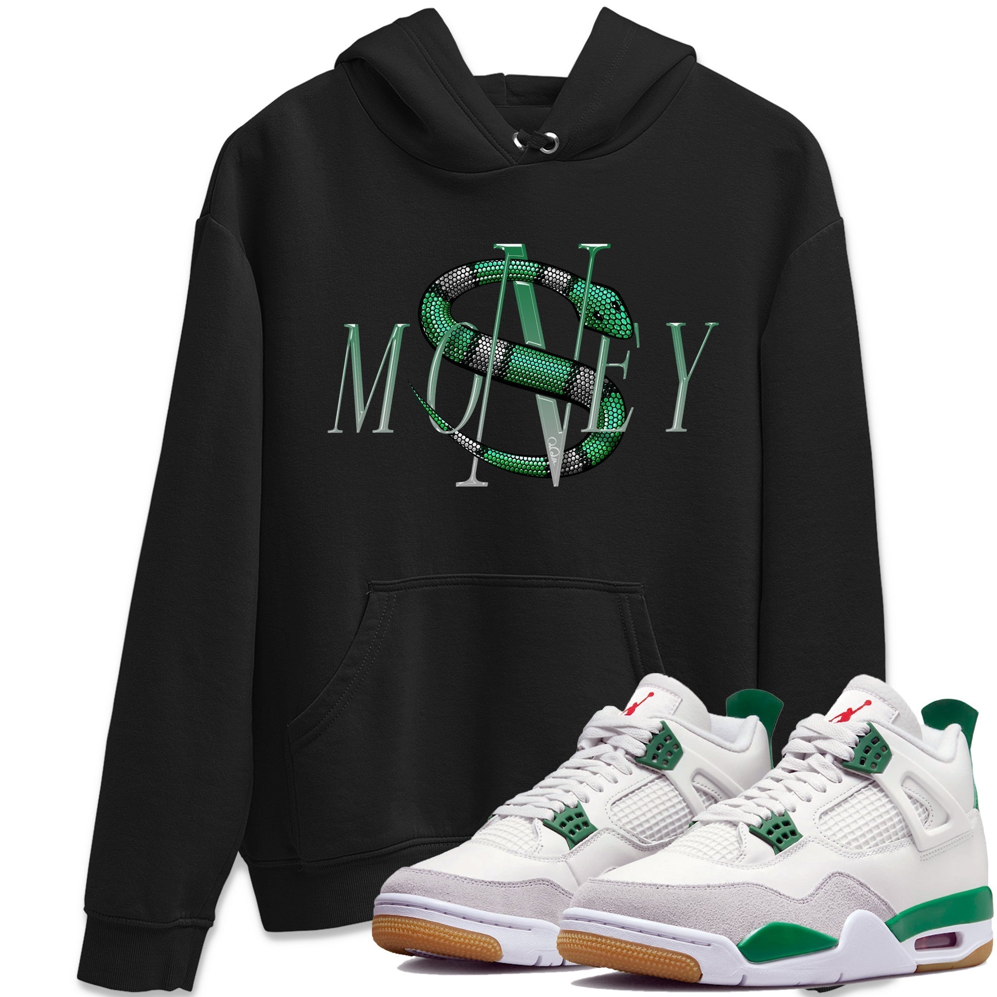 Money Snake Unisex Tops - Air Jordan 4 Pine Green SB