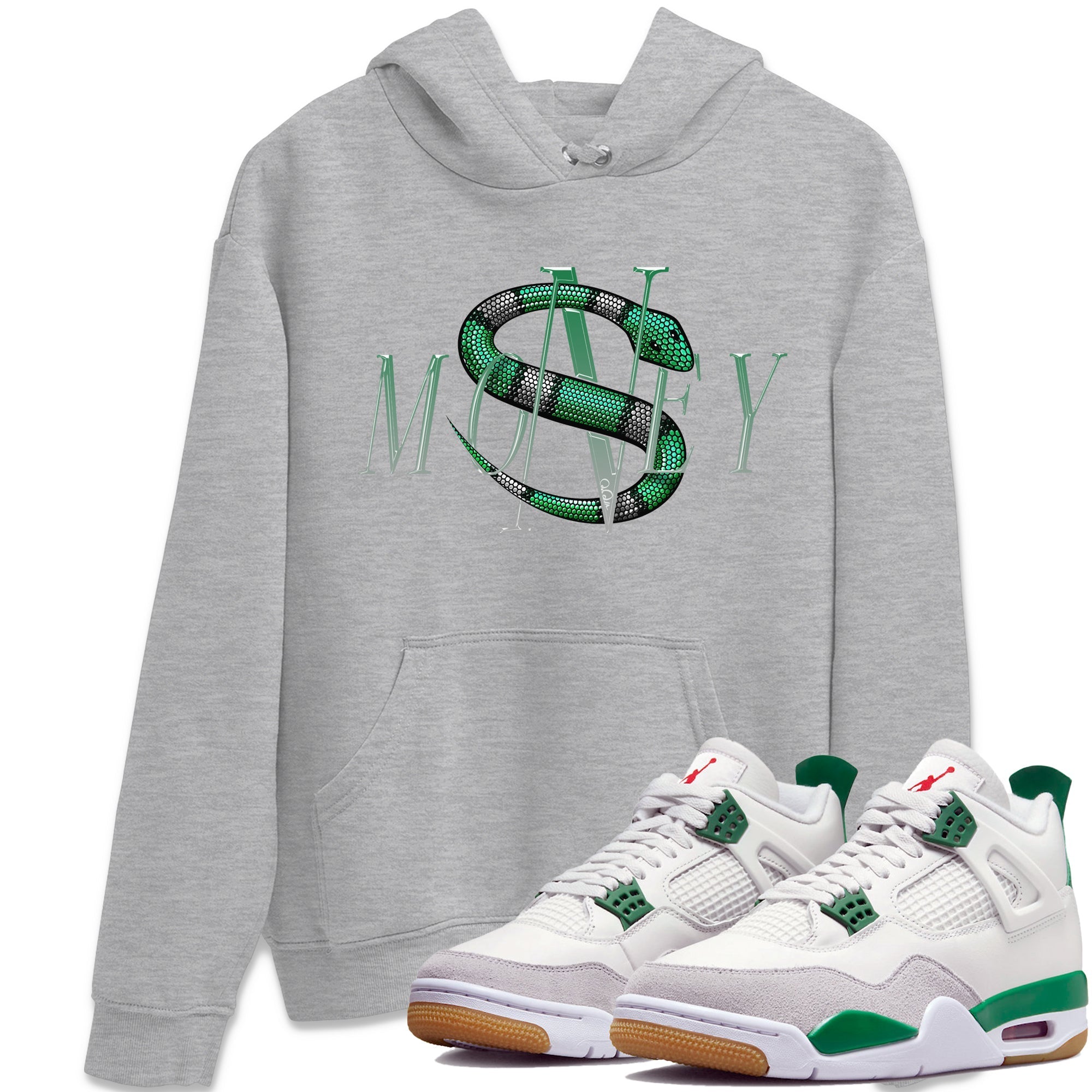 Money Snake Unisex Tops - Air Jordan 4 Pine Green