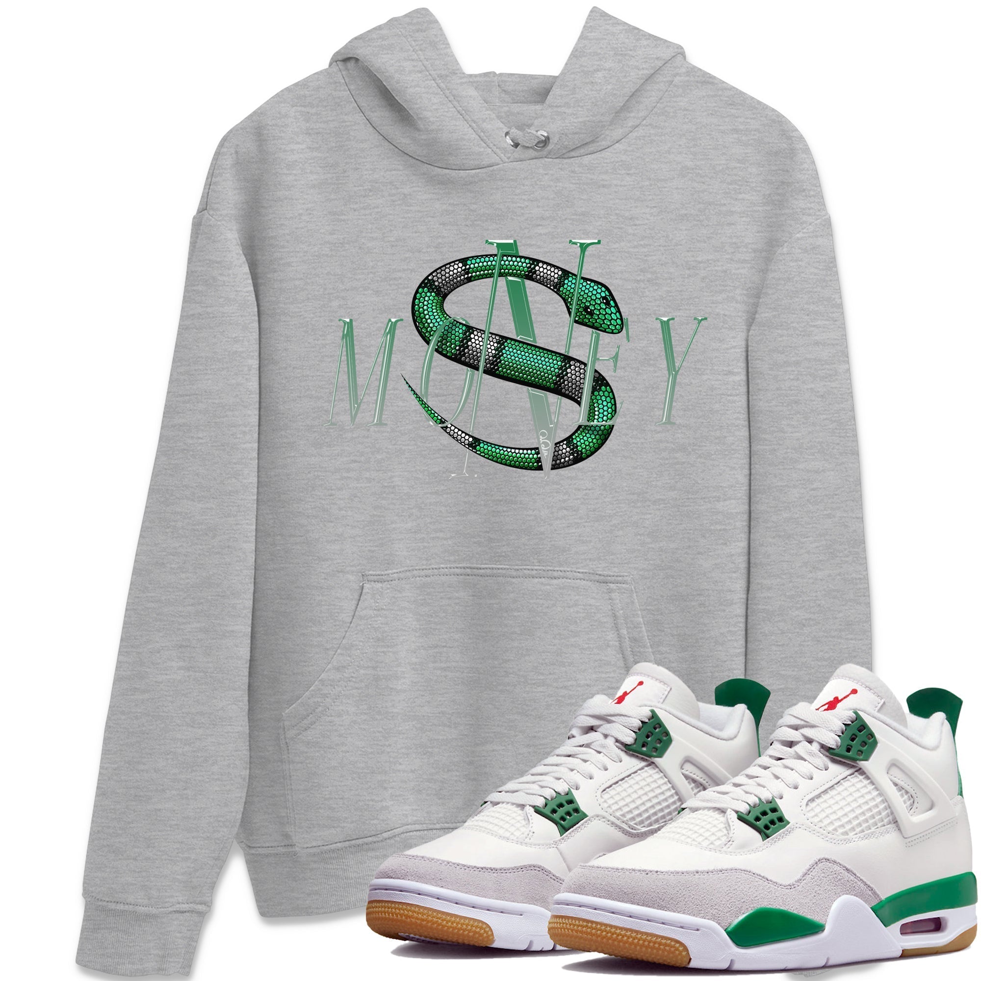 Money Snake Unisex Tops - Air Jordan 4 Pine Green SB