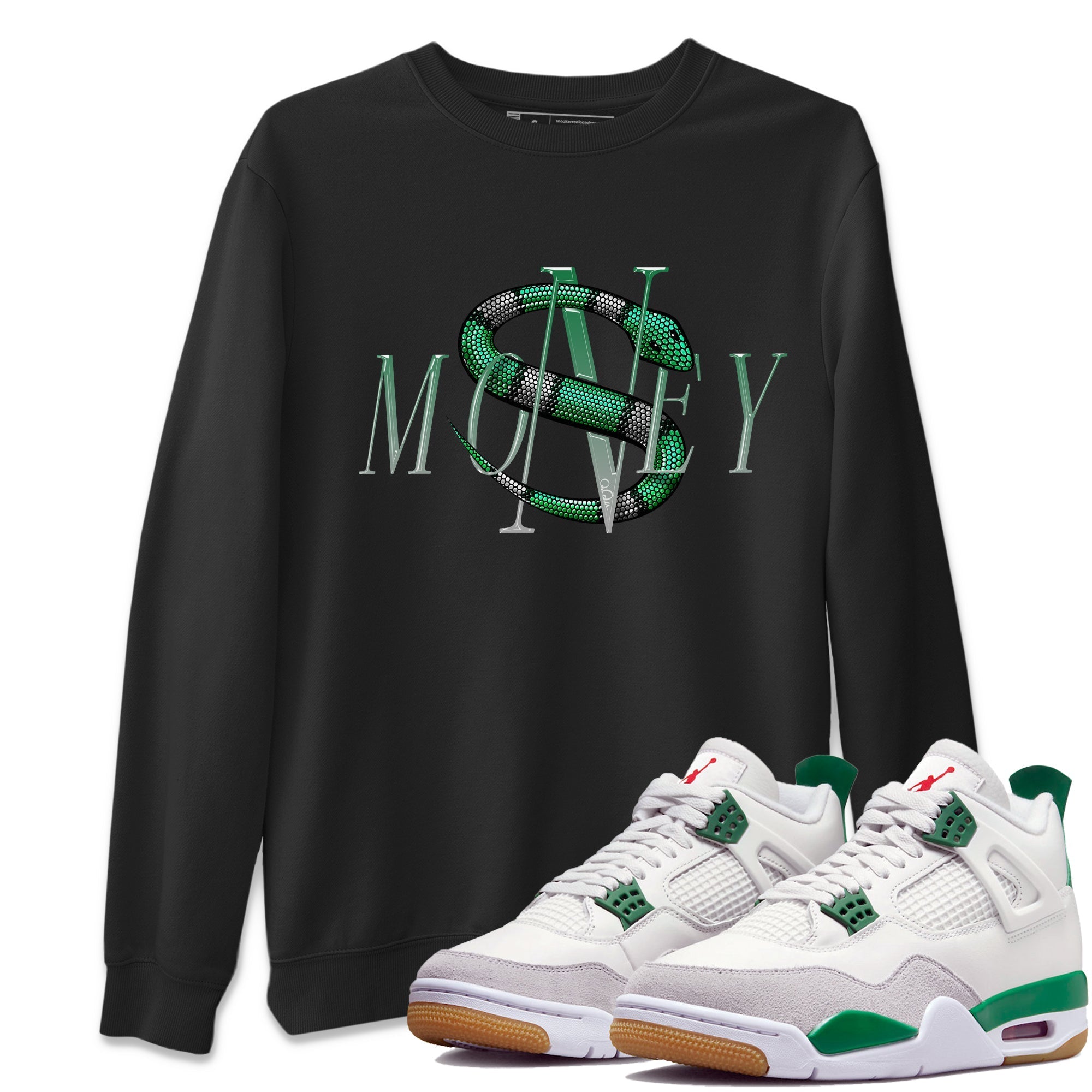 Money Snake Unisex Tops - Air Jordan 4 Pine Green