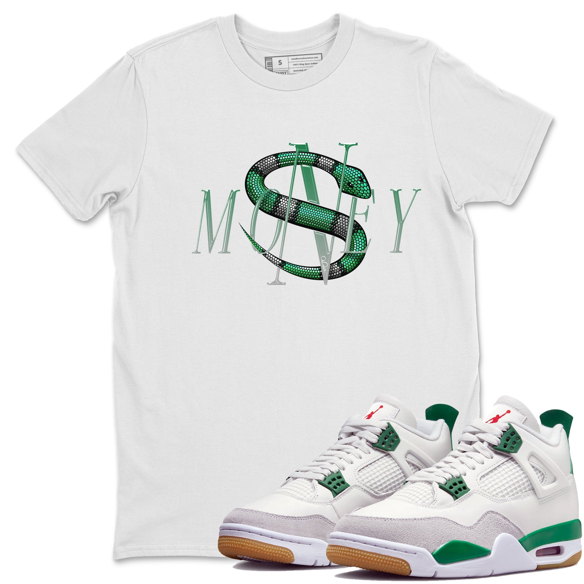 Money Snake Unisex Tops - Air Jordan 4 Pine Green