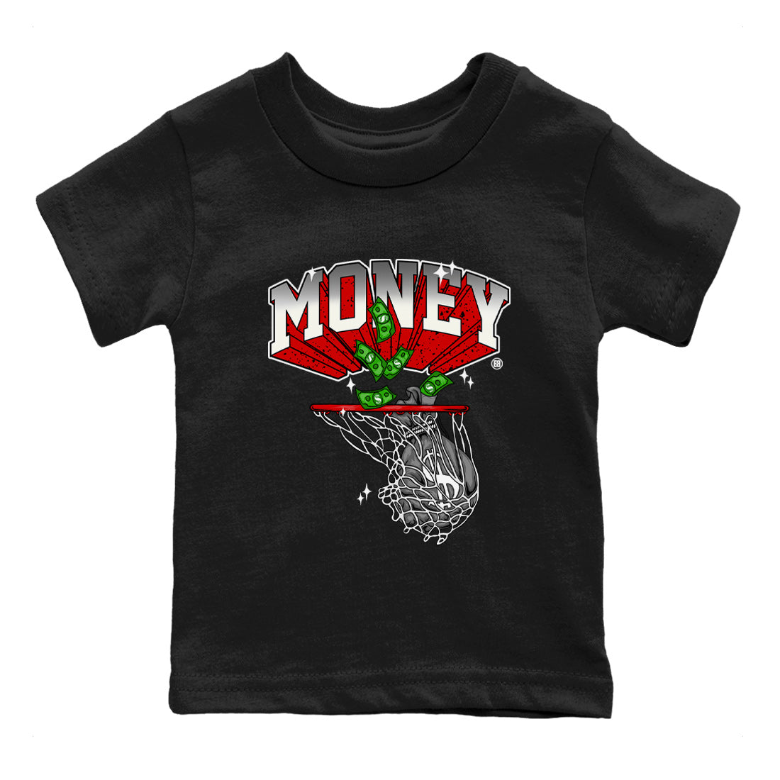 Money Swish Kids Tops - Air Jordan 4 Red Cement