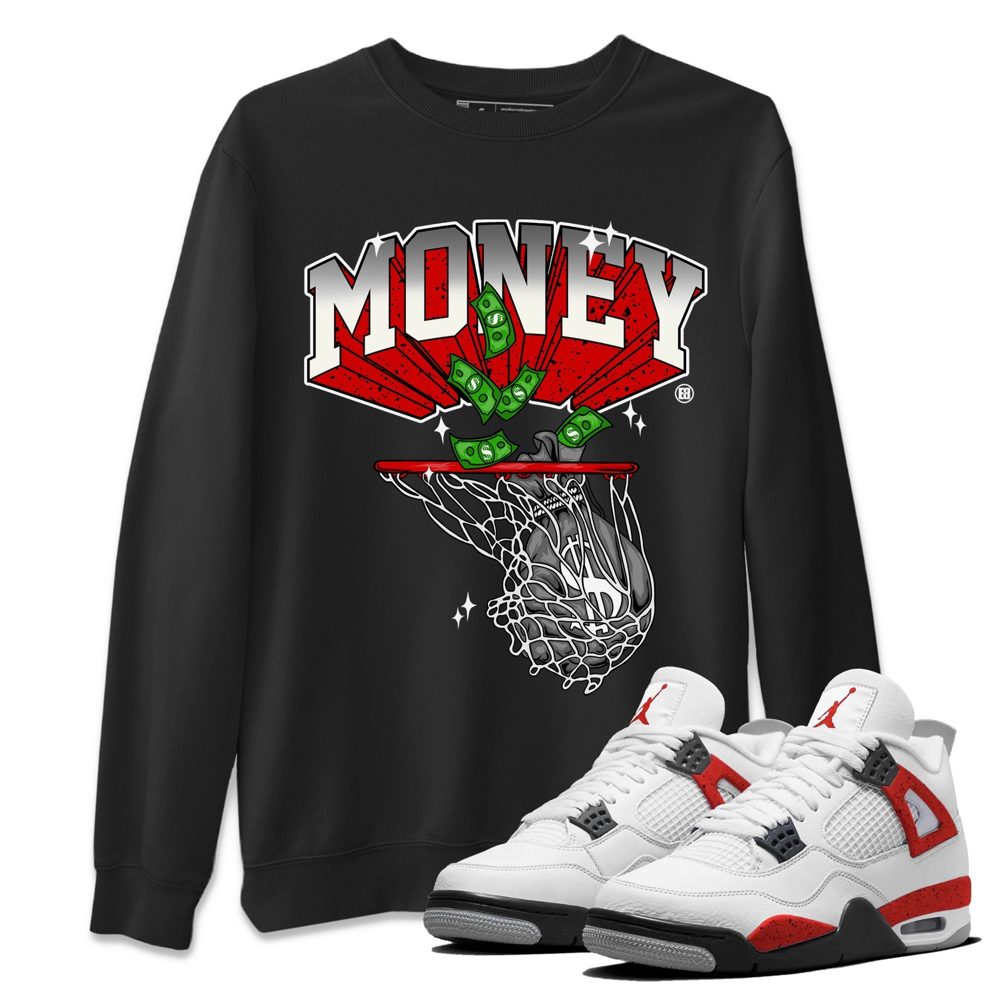 Money Swish Unisex Tops - Air Jordan 4 Red Cement