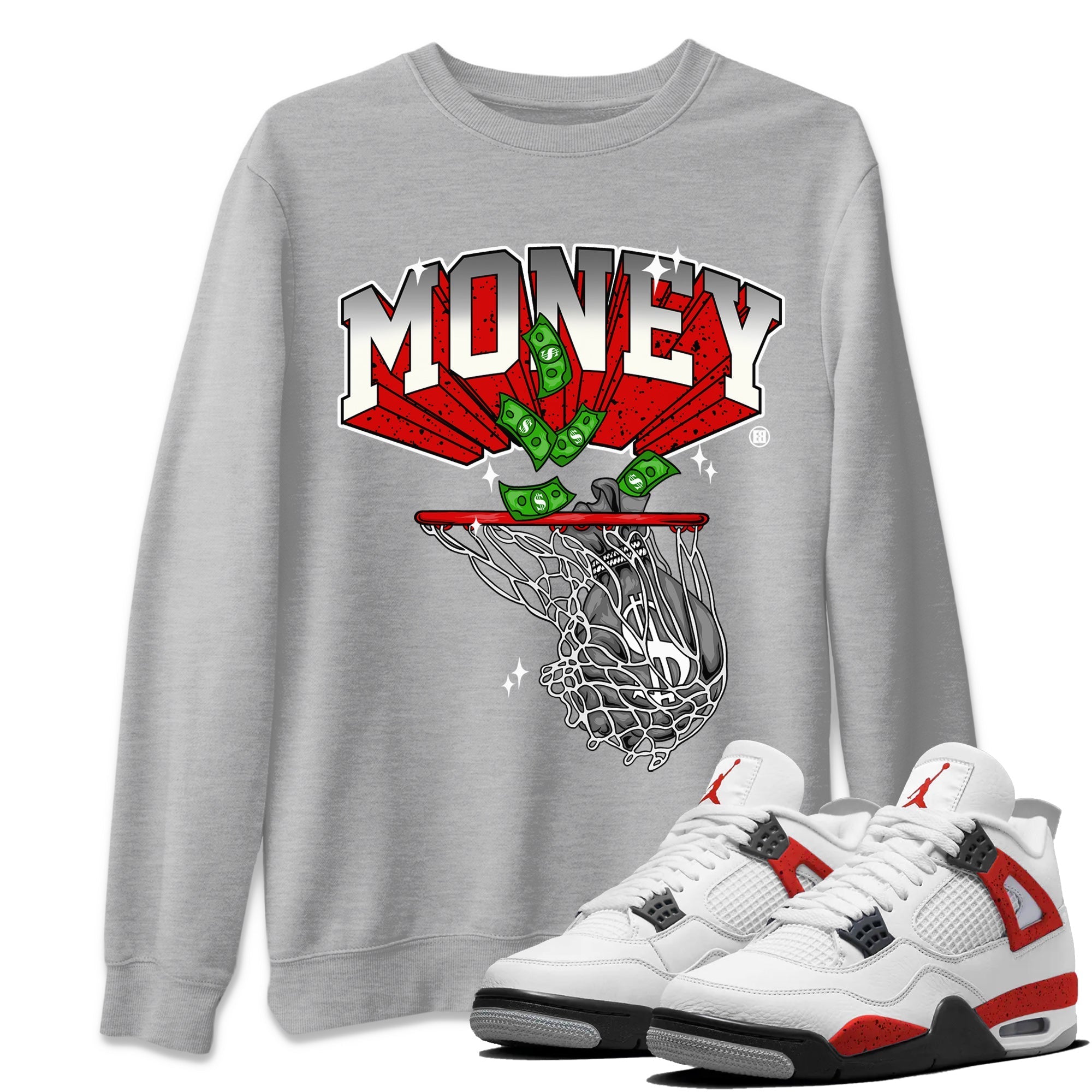 Money Swish Unisex Tops - Air Jordan 4 Red Cement