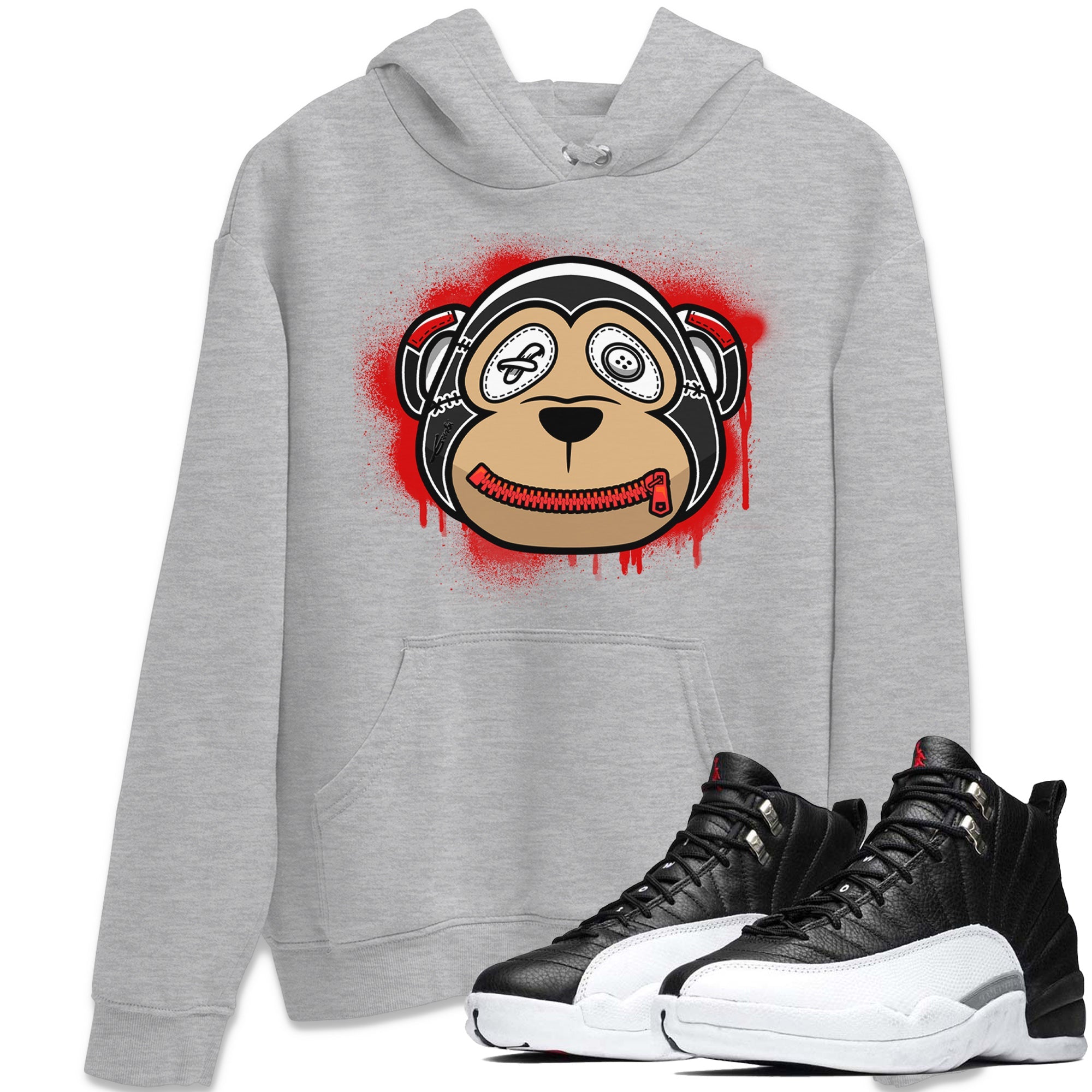 Monkey Face Unisex Tops - Air Jordan 12 Playoffs