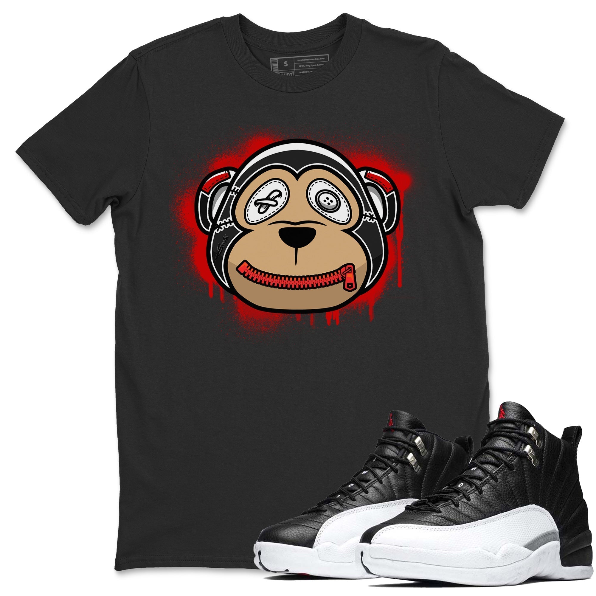 Monkey Face Unisex Tops - Air Jordan 12 Playoffs