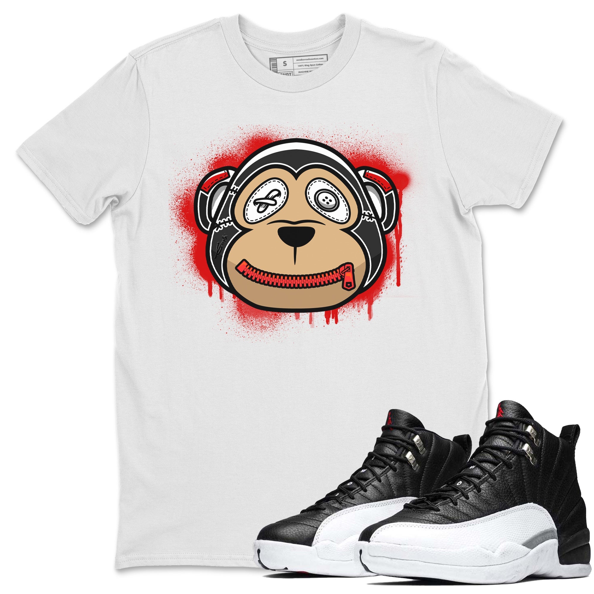 Monkey Face Unisex Tops - Air Jordan 12 Playoffs