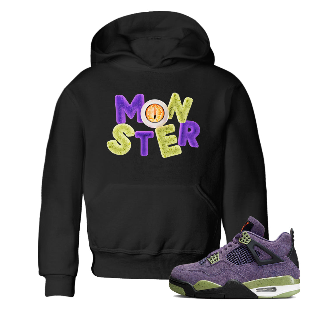 Monster snkmatch Tee Kids - Air Jordan 4 Canyon Purple