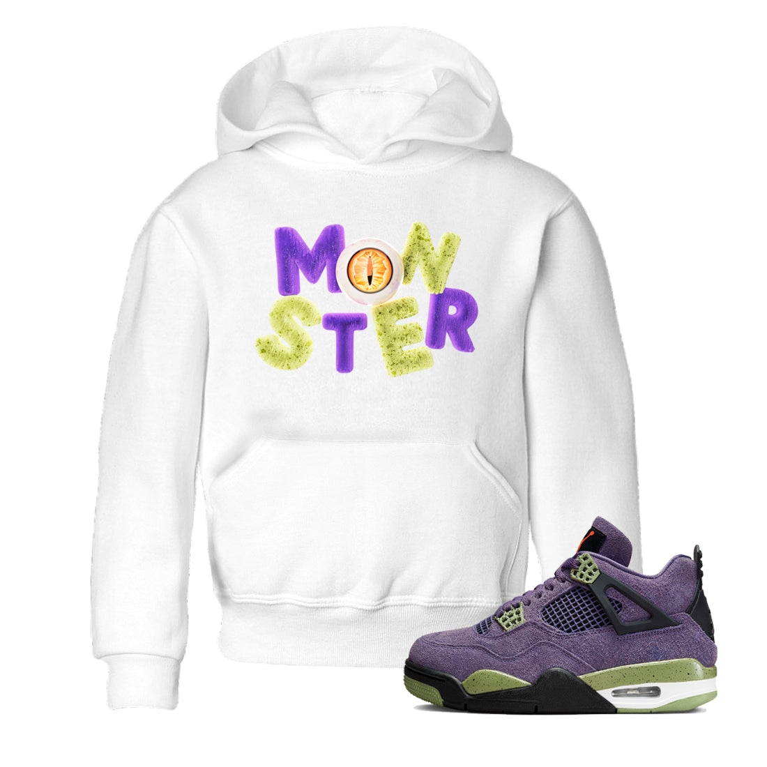 Monster snkmatch Tee Kids - Air Jordan 4 Canyon Purple