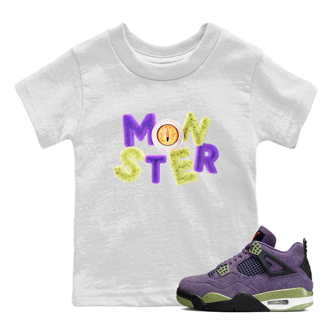 Monster snkmatch Tee Kids - Air Jordan 4 Canyon Purple