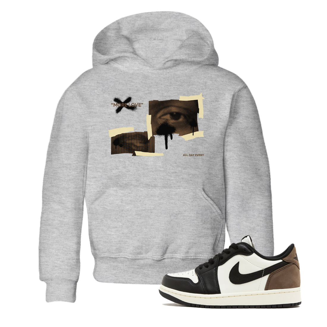 More Love snkmatch Tees Kids - Air Jordan 1 Mocha