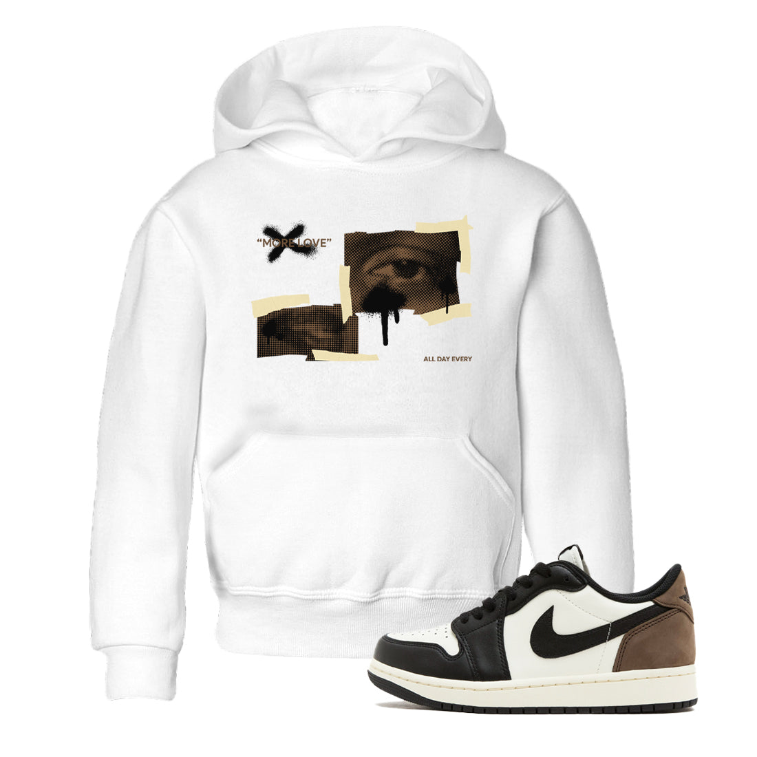 More Love snkmatch Tees Kids - Air Jordan 1 Mocha