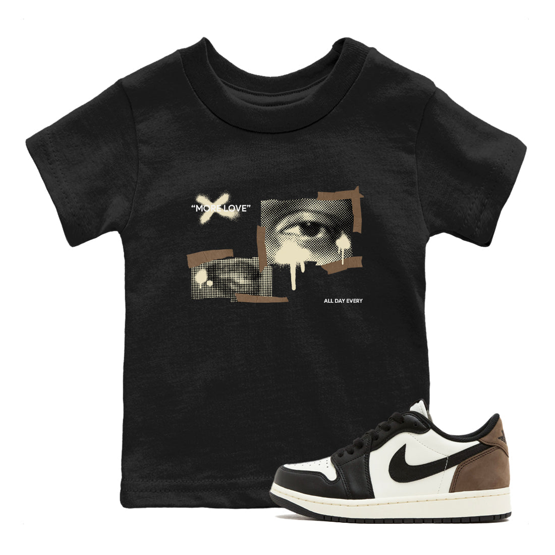 More Love snkmatch Tees Kids - Air Jordan 1 Mocha