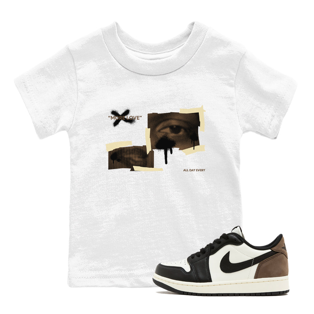 More Love snkmatch Tees Kids - Air Jordan 1 Mocha