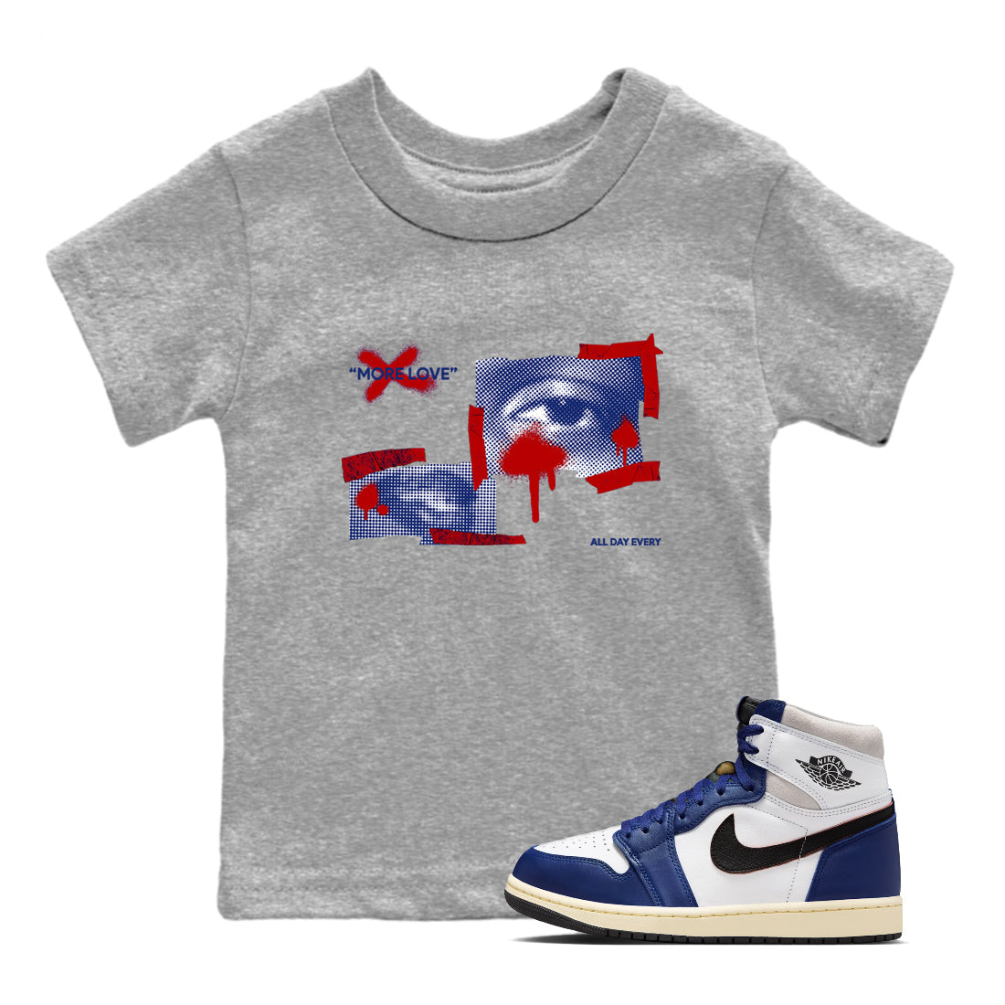More Love snkmatch Tees Kids - Air Jordan 1 Rare Air