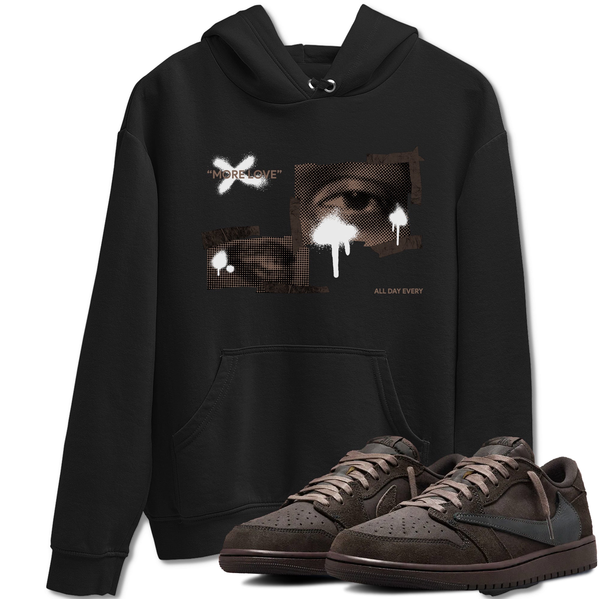 More Love snkmatch Tees - Air Jordan 1 Travis Scott Velvet Brown