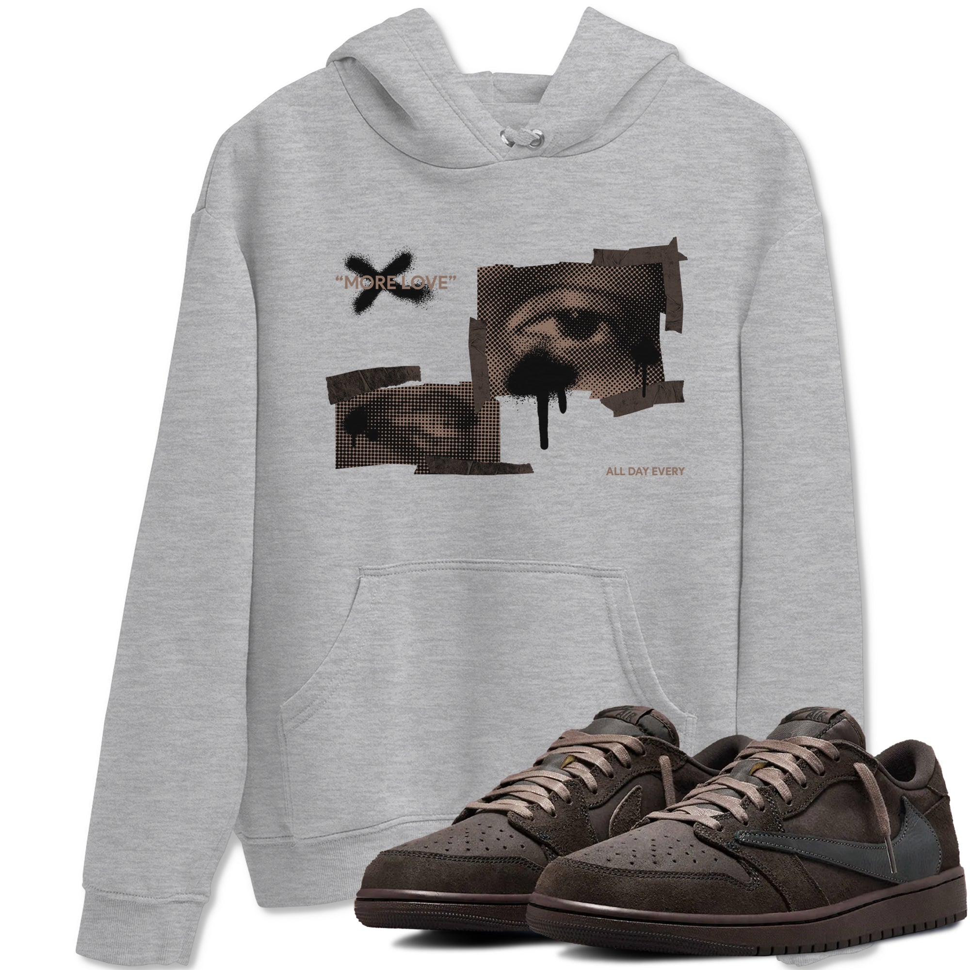 More Love snkmatch Tees - Air Jordan 1 Travis Scott Velvet Brown