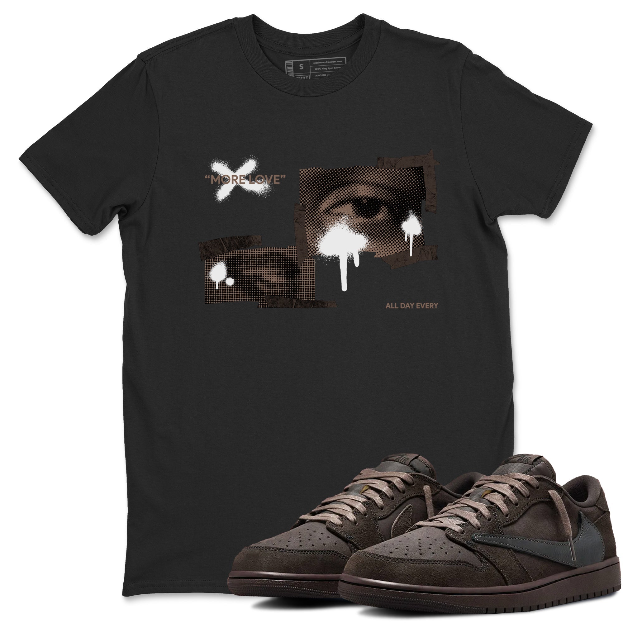 More Love snkmatch Tees - Air Jordan 1 Travis Scott Velvet Brown