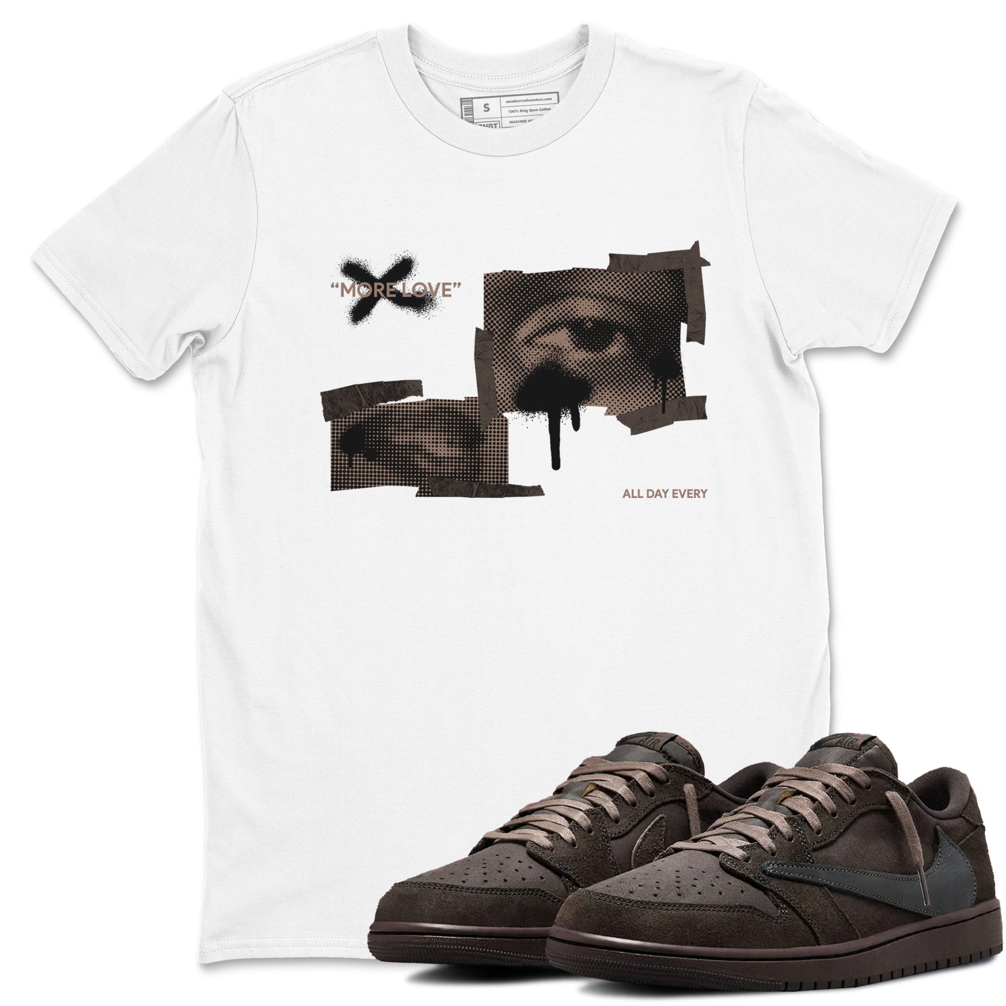 More Love snkmatch Tees - Air Jordan 1 Travis Scott Velvet Brown