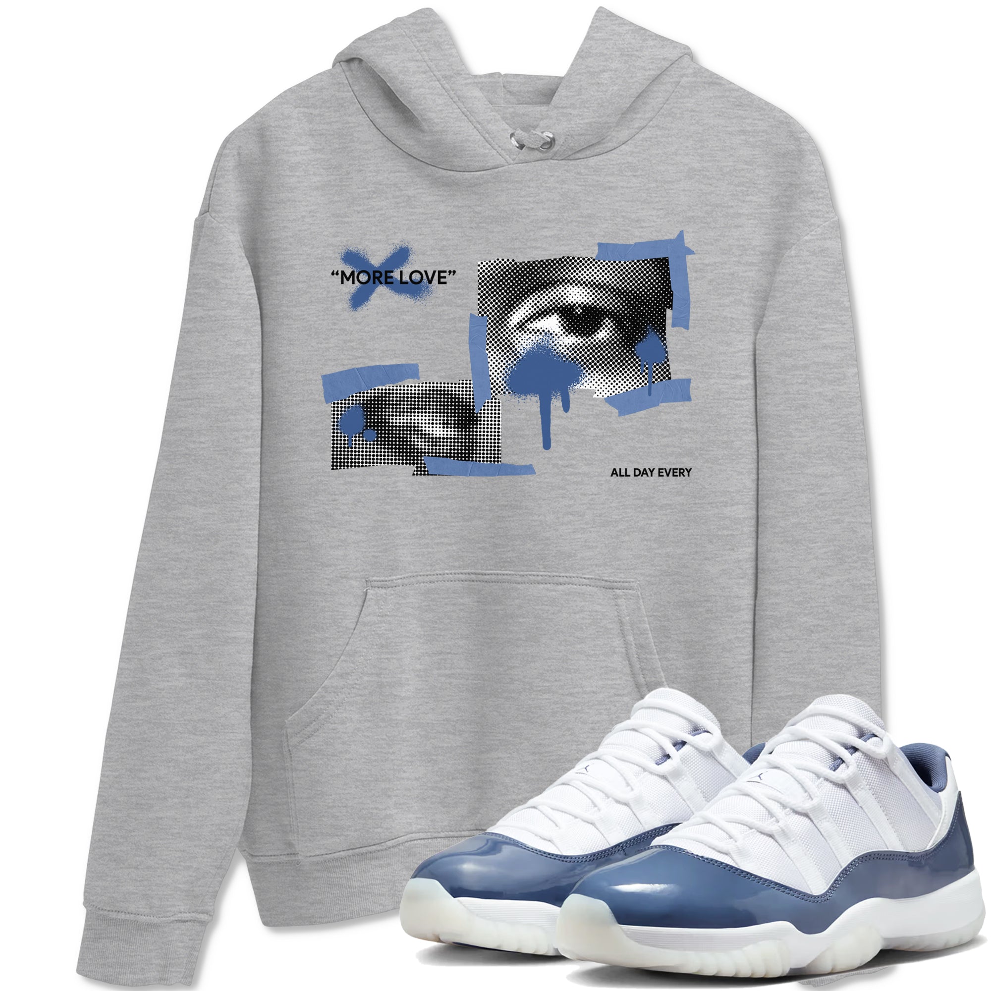 More Love snkmatch Tees - Air Jordan 11 Diffused Blue