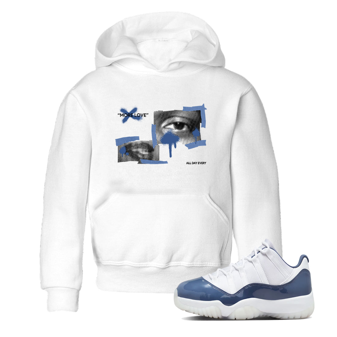 More Love snkmatch Tees Kids - Air Jordan 11 Diffused Blue