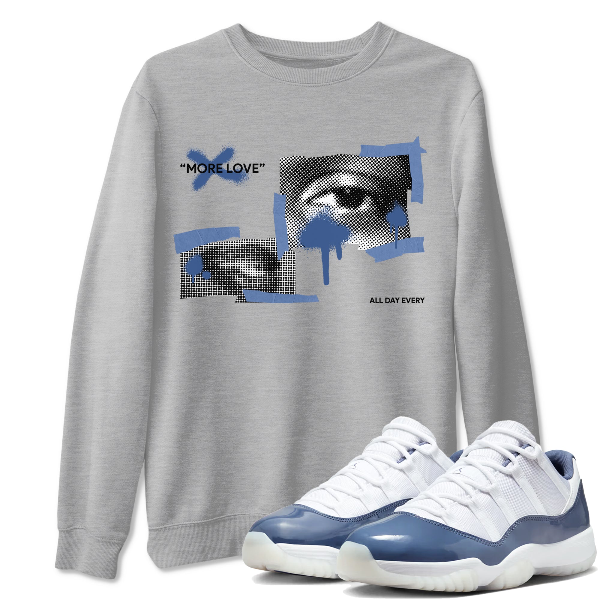 More Love snkmatch Tees - Air Jordan 11 Diffused Blue