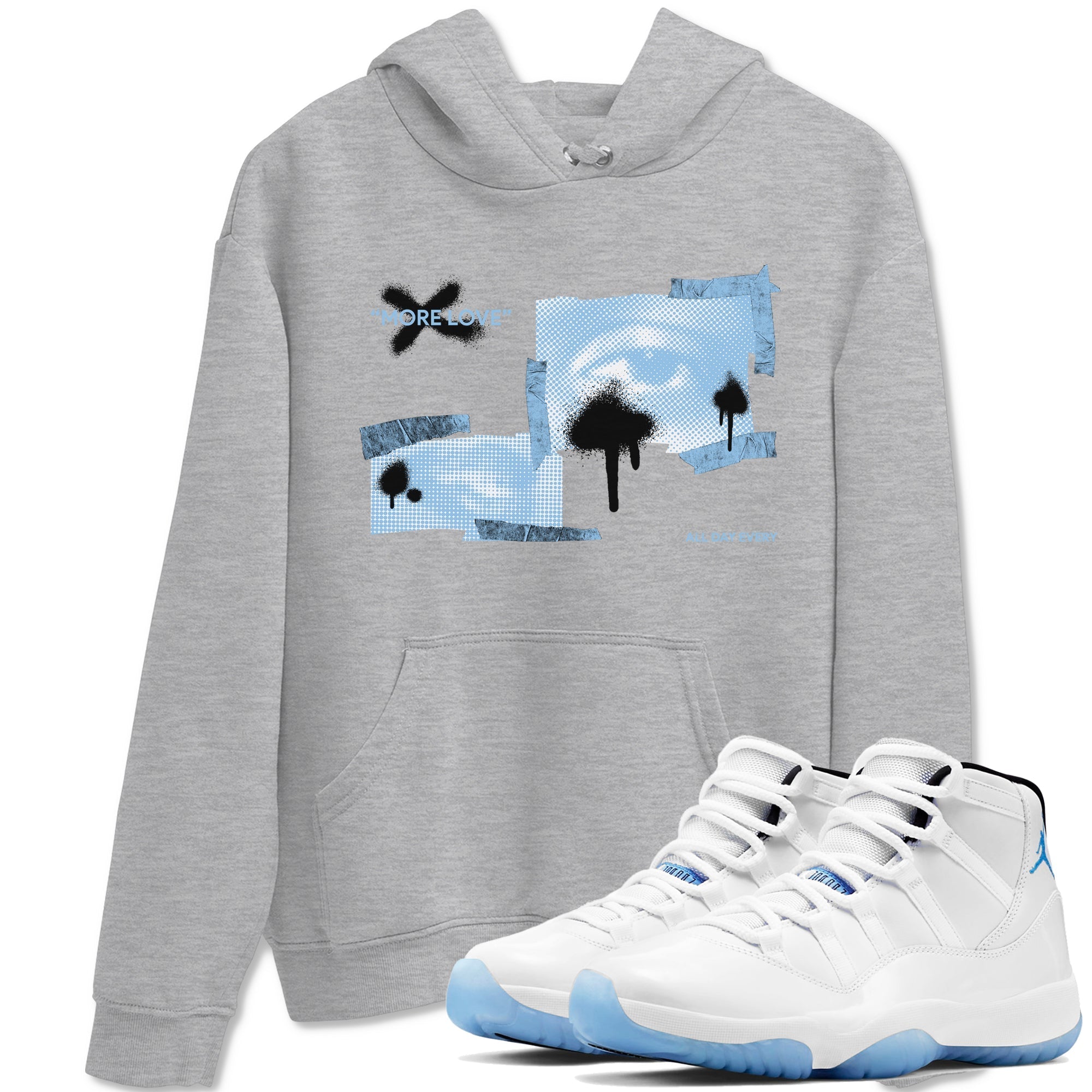 More Love snkmatch Tees - Air Jordan 11 Legend Blue