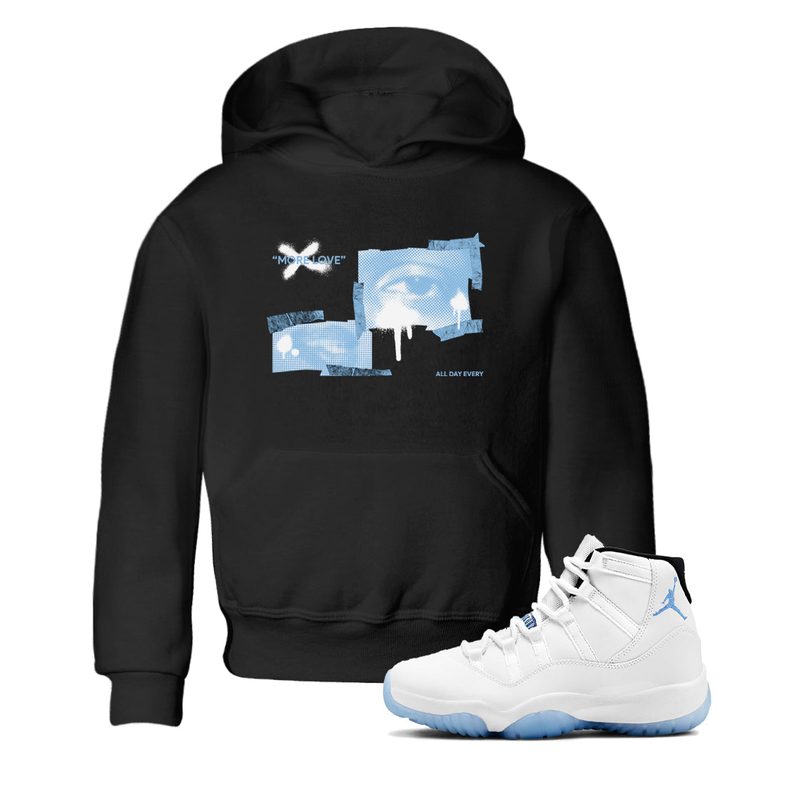More Love snkmatch Tees Kids - Air Jordan 11 Legend Blue