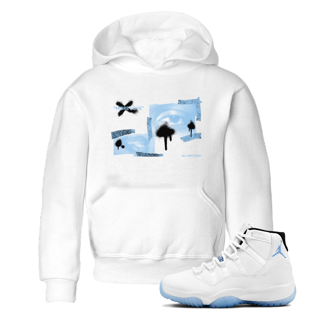 More Love snkmatch Tees Kids - Air Jordan 11 Legend Blue